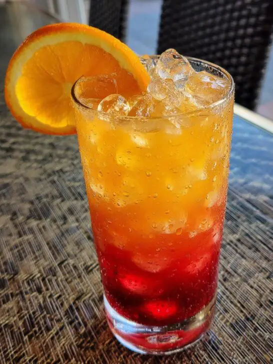 Spiced Plum Sunrise Cocktail