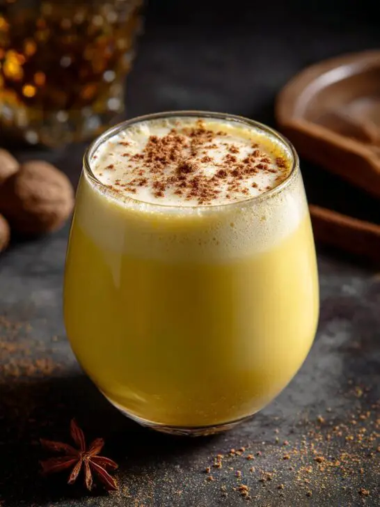 Spiced Rum Eggnog Drink
