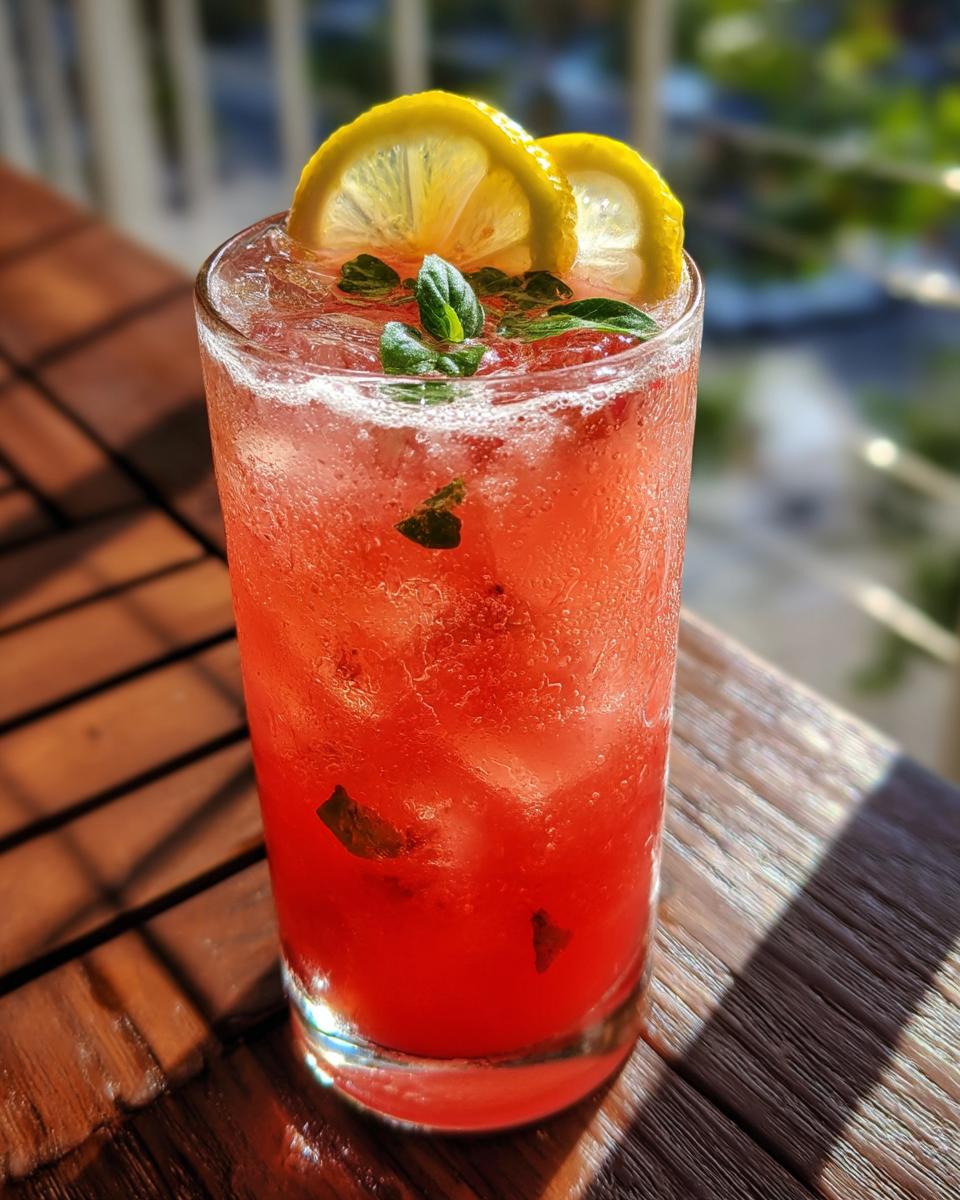 Strawberry Basil Lemonade Mocktail - detail 2