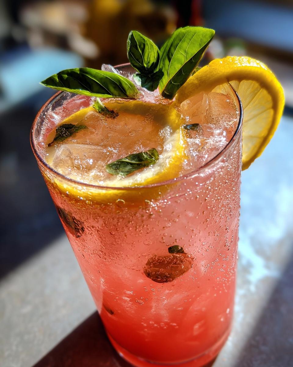Strawberry Basil Lemonade Mocktail - detail 4