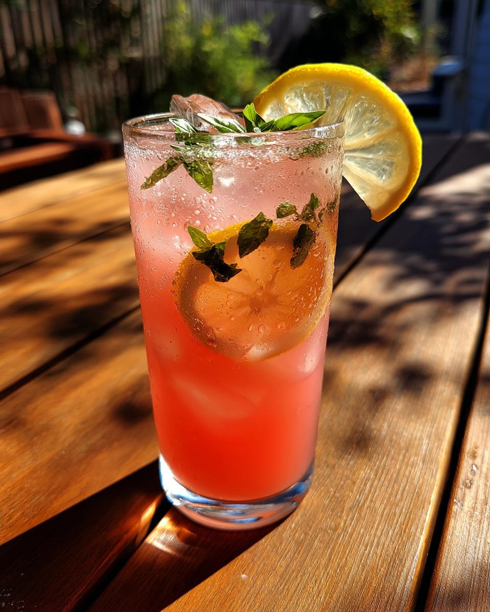 Strawberry Basil Lemonade Mocktail - detail 5