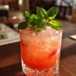 Strawberry Bourbon Smash with Lemon and Mint