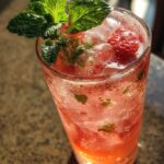 Strawberry Champagne Punch with Vodka & Fresh Puree