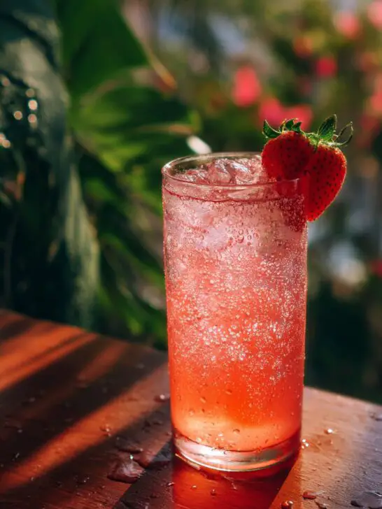 Strawberry Rose Lemonade Mocktail