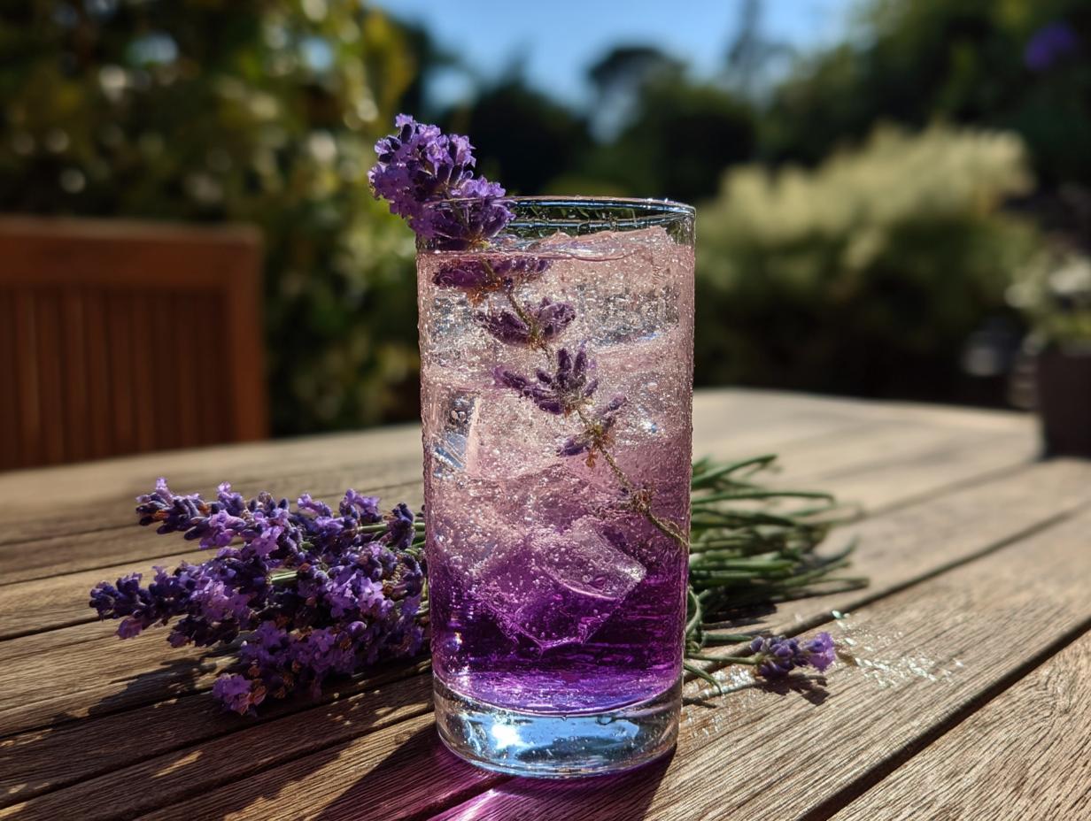 Summer Holiday Honey Lavender Gin Fizz - detail 1