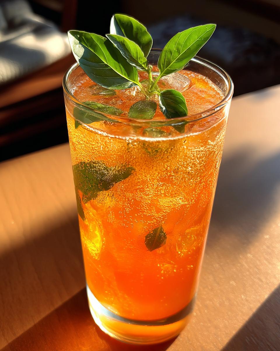 Tangerine Basil Spritz Mocktail - detail 1