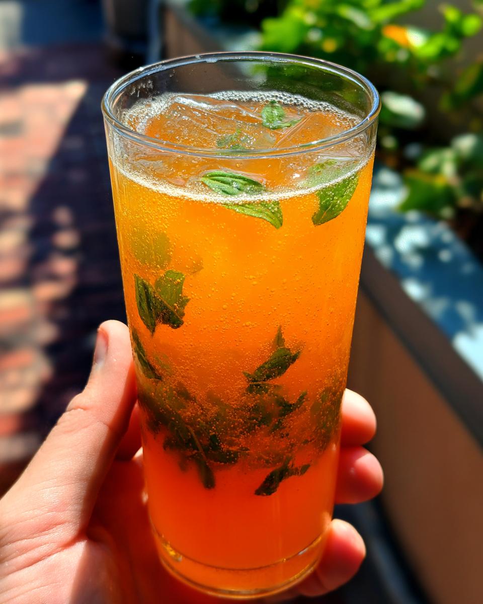 Tangerine Basil Spritz Mocktail - detail 2