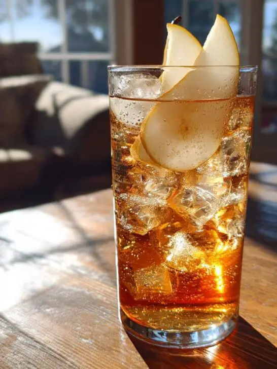 Thanksgiving Spiced Pear Iced Tea