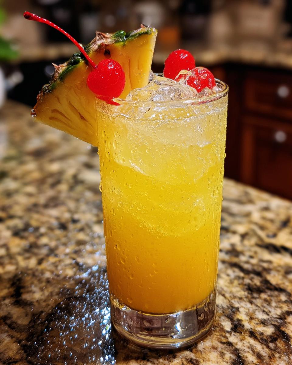 Tropical Holiday Pineapple Ginger Mocktail - detail 2