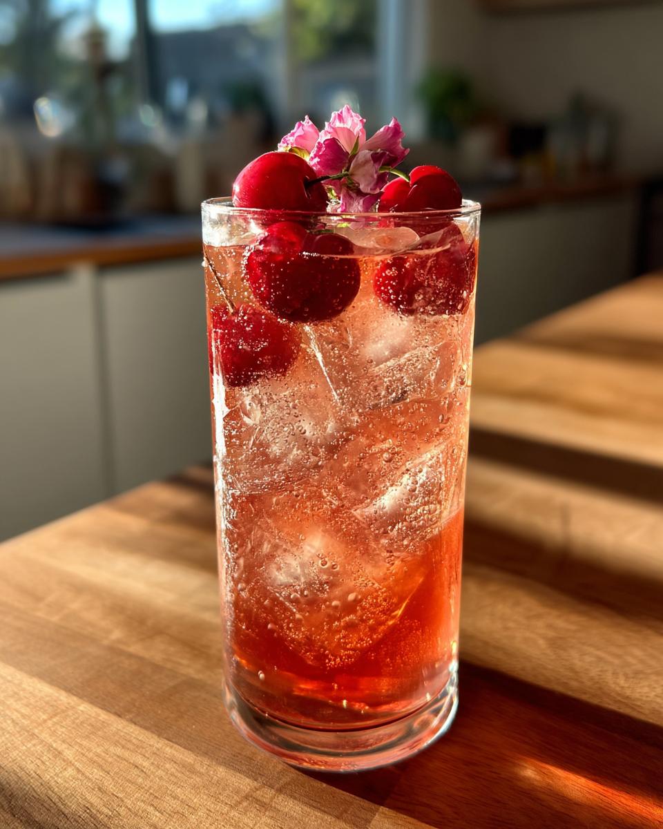 Valentine’s Day Cherry Rose Iced Tea - detail 1