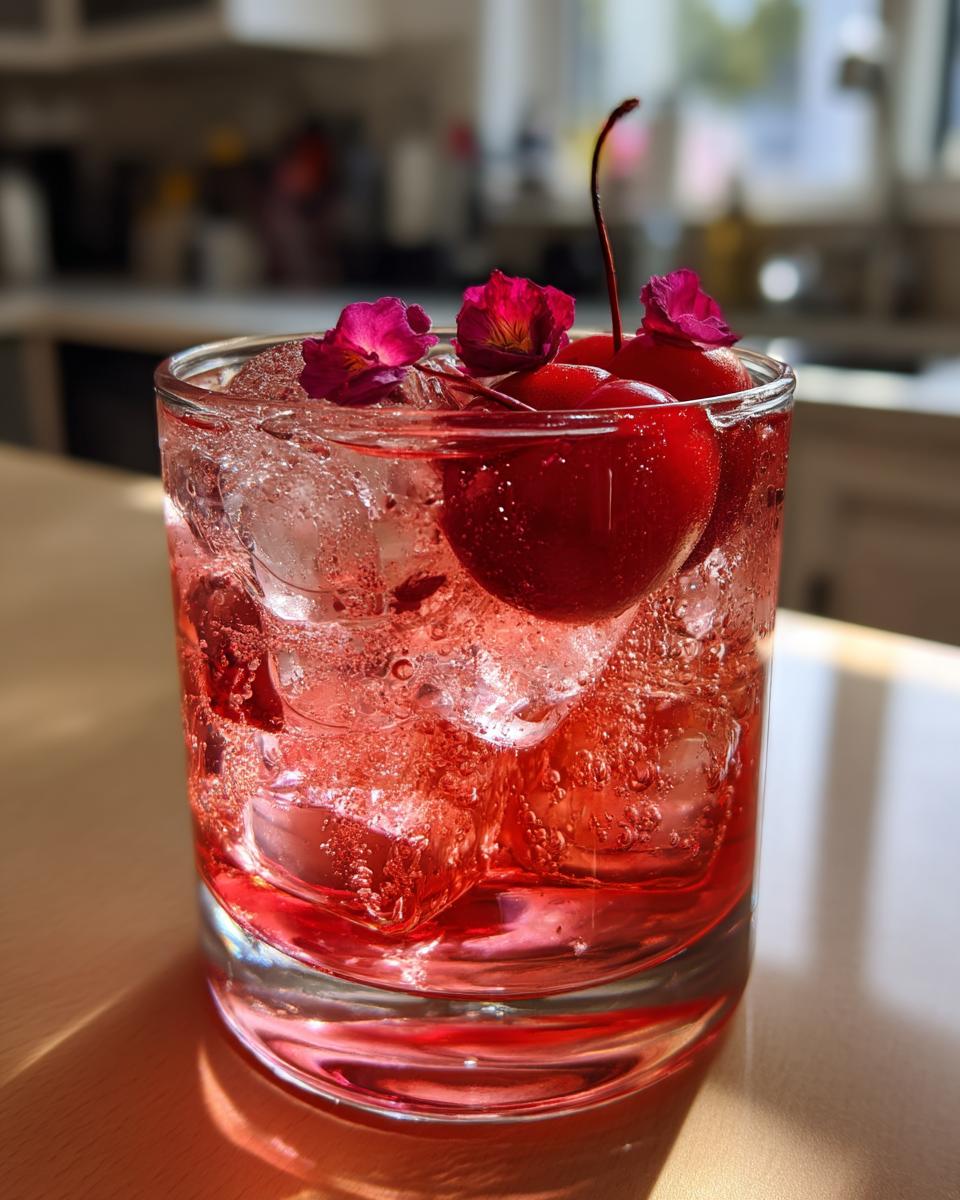 Valentine’s Day Cherry Rose Iced Tea - detail 2