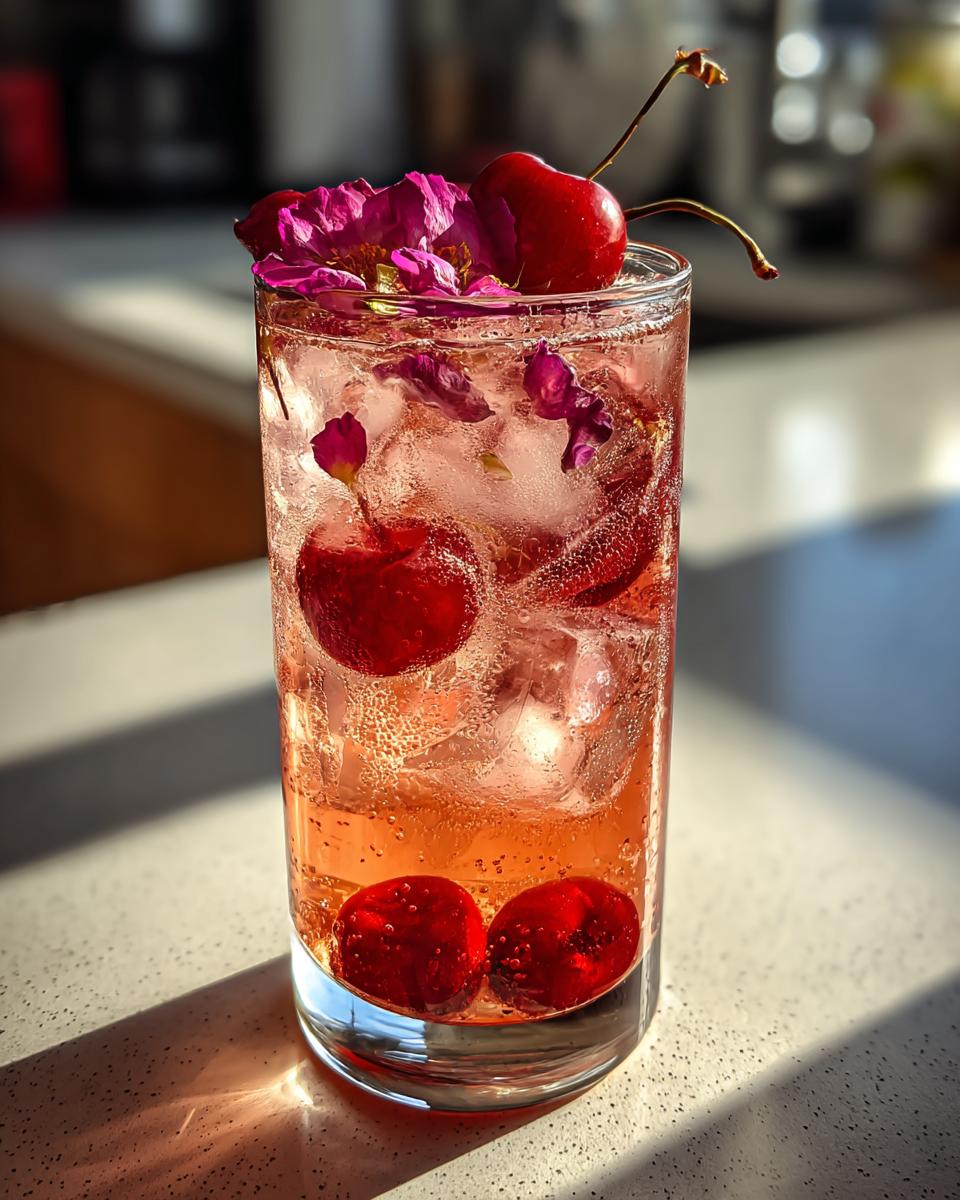 Valentine’s Day Cherry Rose Iced Tea - detail 3