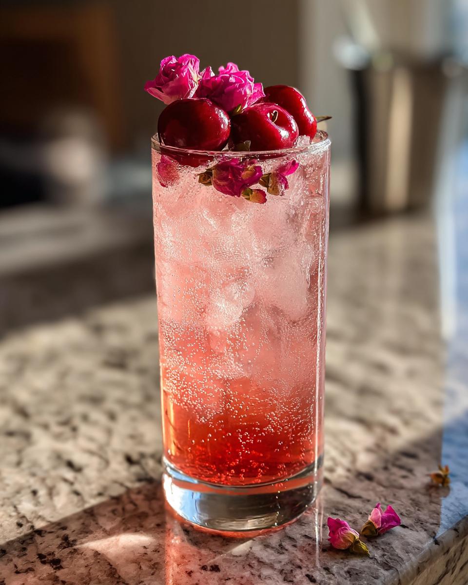 Valentine’s Day Cherry Rose Iced Tea - detail 5