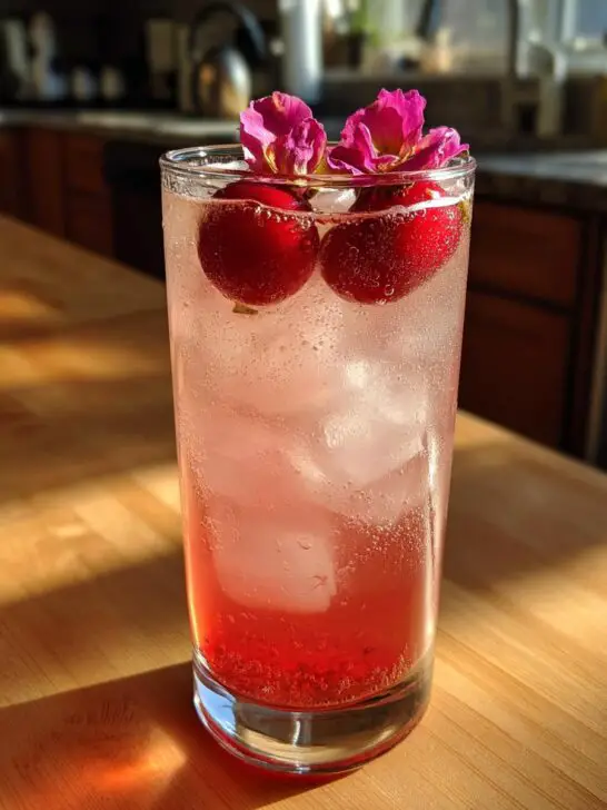 Valentine’s Day Cherry Rose Iced Tea