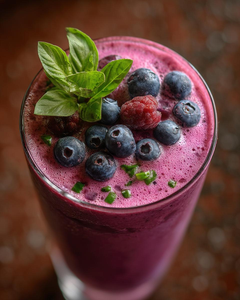 Velvet Berry Basil Smoothie Mocktail - detail 1