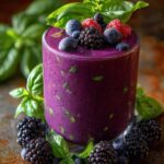 Velvet Berry Basil Smoothie Mocktail
