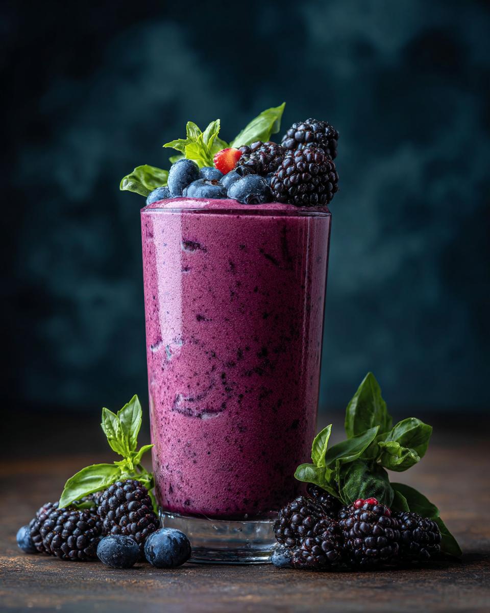 Velvet Berry Basil Smoothie Mocktail - detail 2
