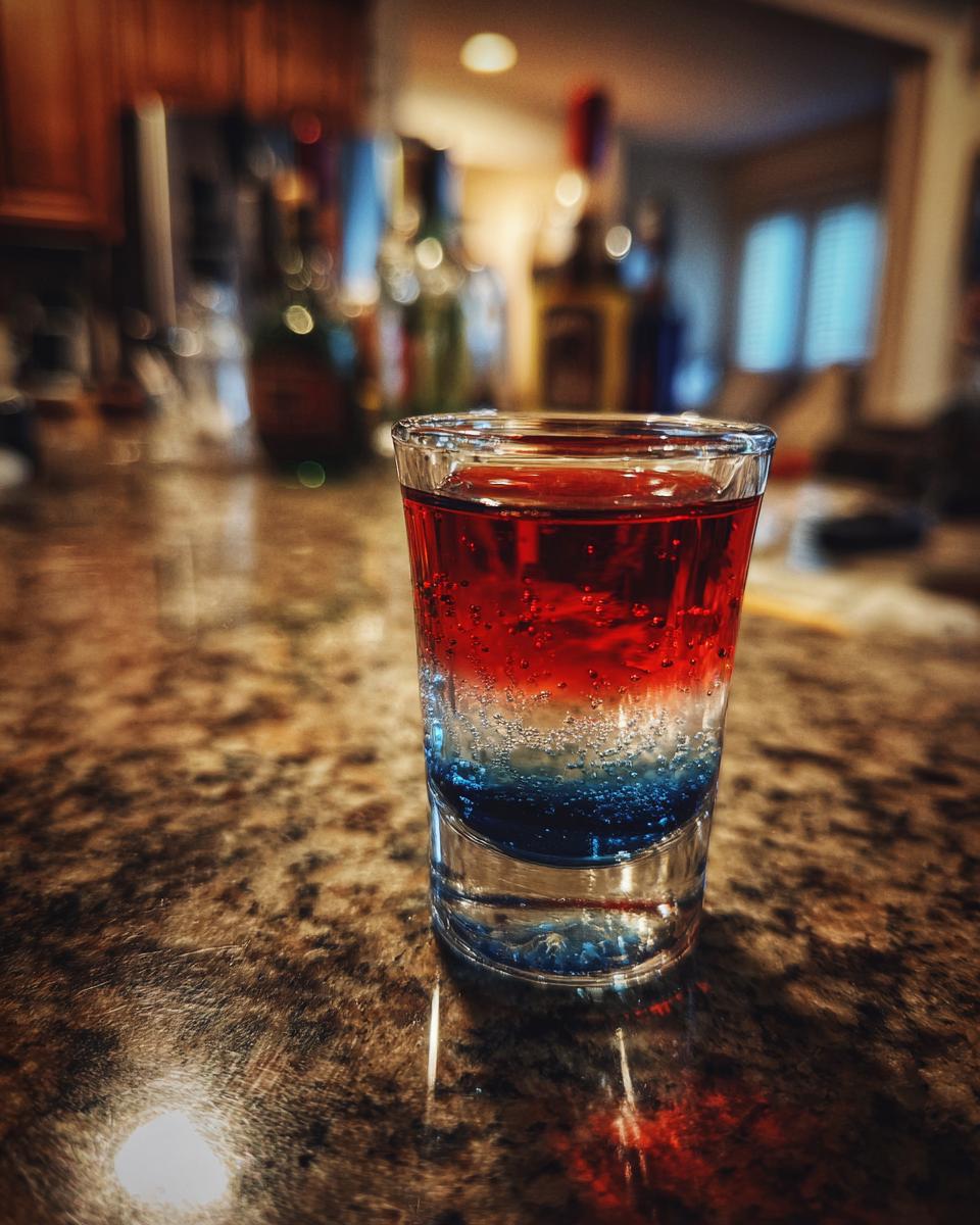 American Flag Layered Shot Recipe - detail 3