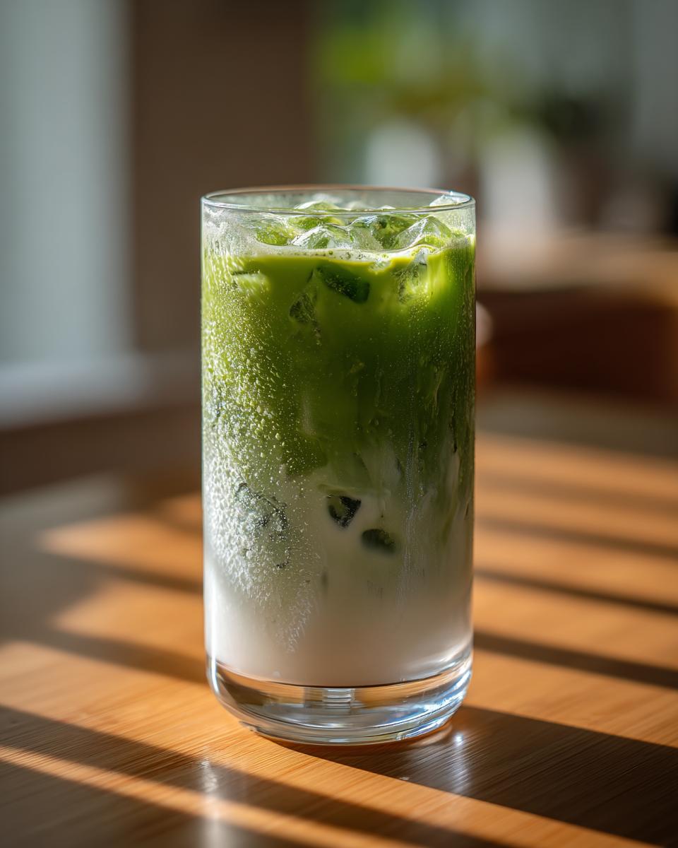 Homemade Iced Matcha Latte - detail 1