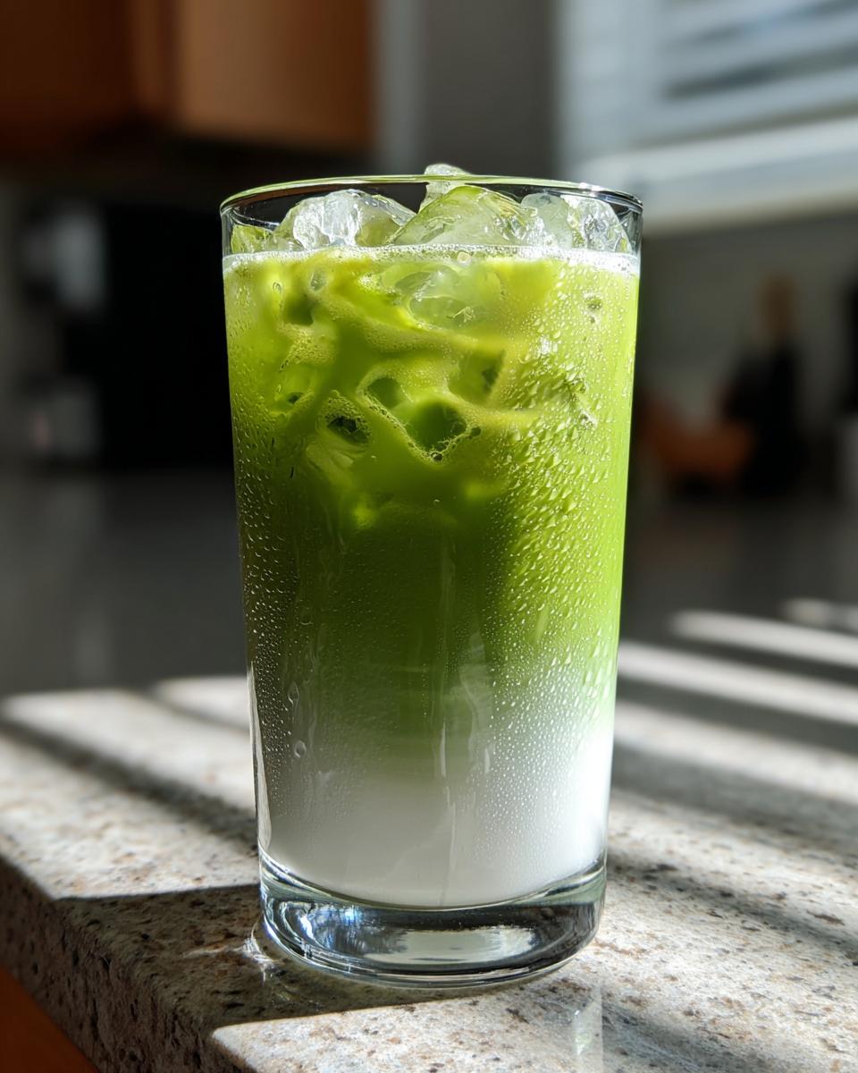 Homemade Iced Matcha Latte - detail 2