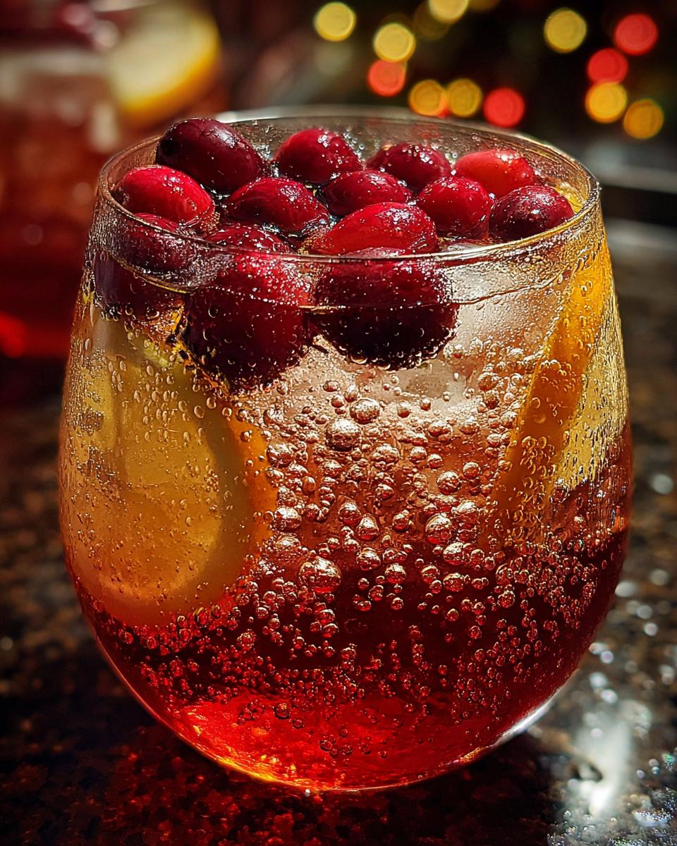 Christmas Apple Cranberry Spritzer - detail 1