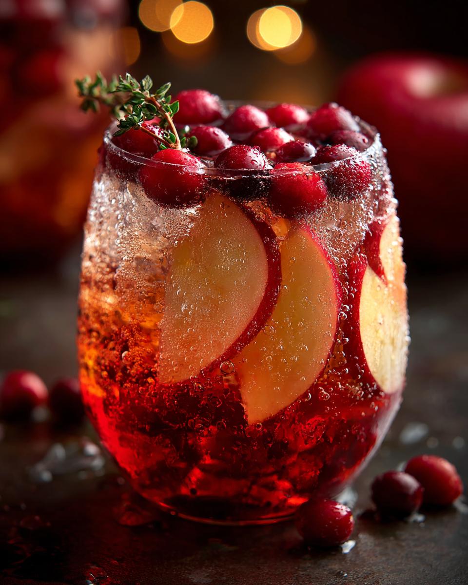 Christmas Apple Cranberry Spritzer - detail 2