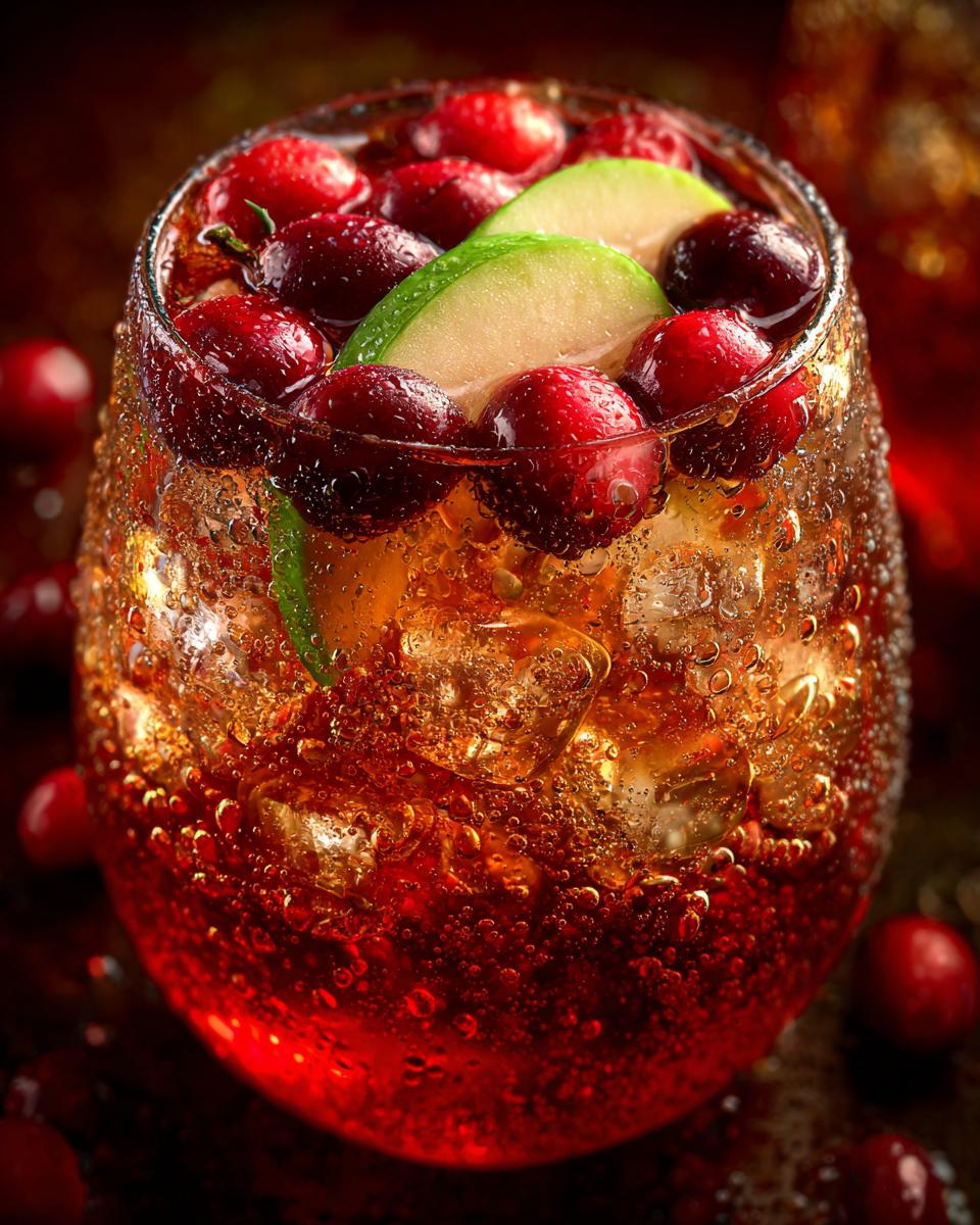 Christmas Apple Cranberry Spritzer - detail 3