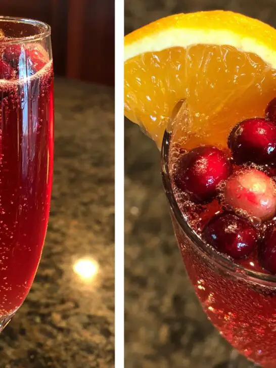 Christmas Cranberry Mimosa Sparkler