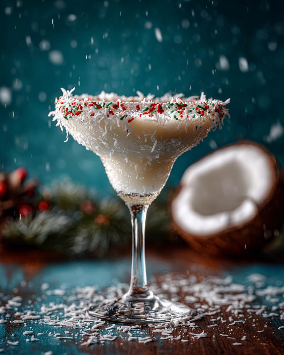 Christmas Frosted Coconut Martini - detail 1