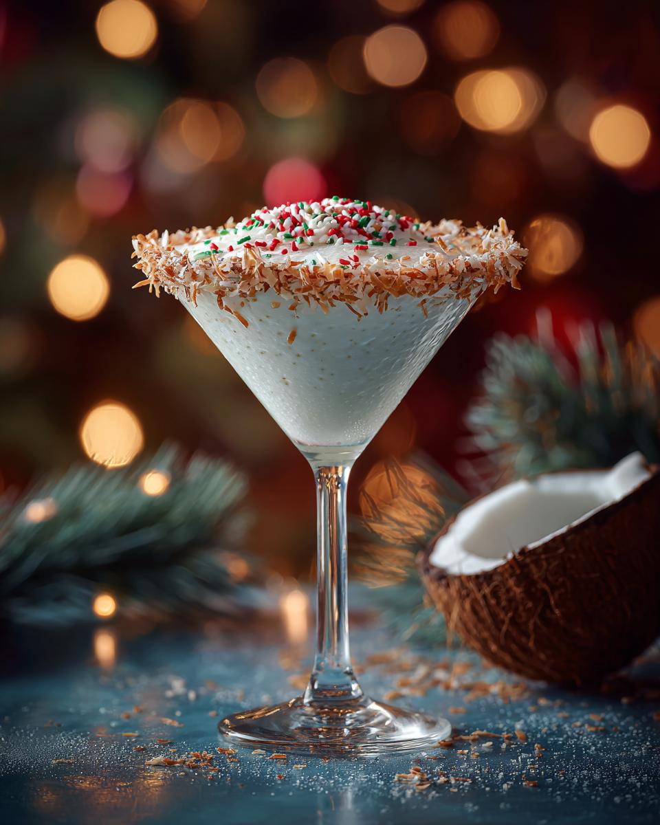 Christmas Frosted Coconut Martini - detail 2