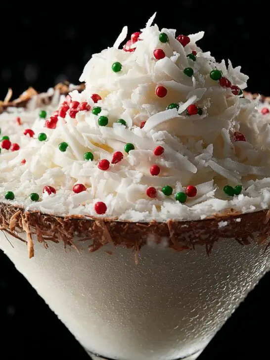Christmas Frosted Coconut Martini
