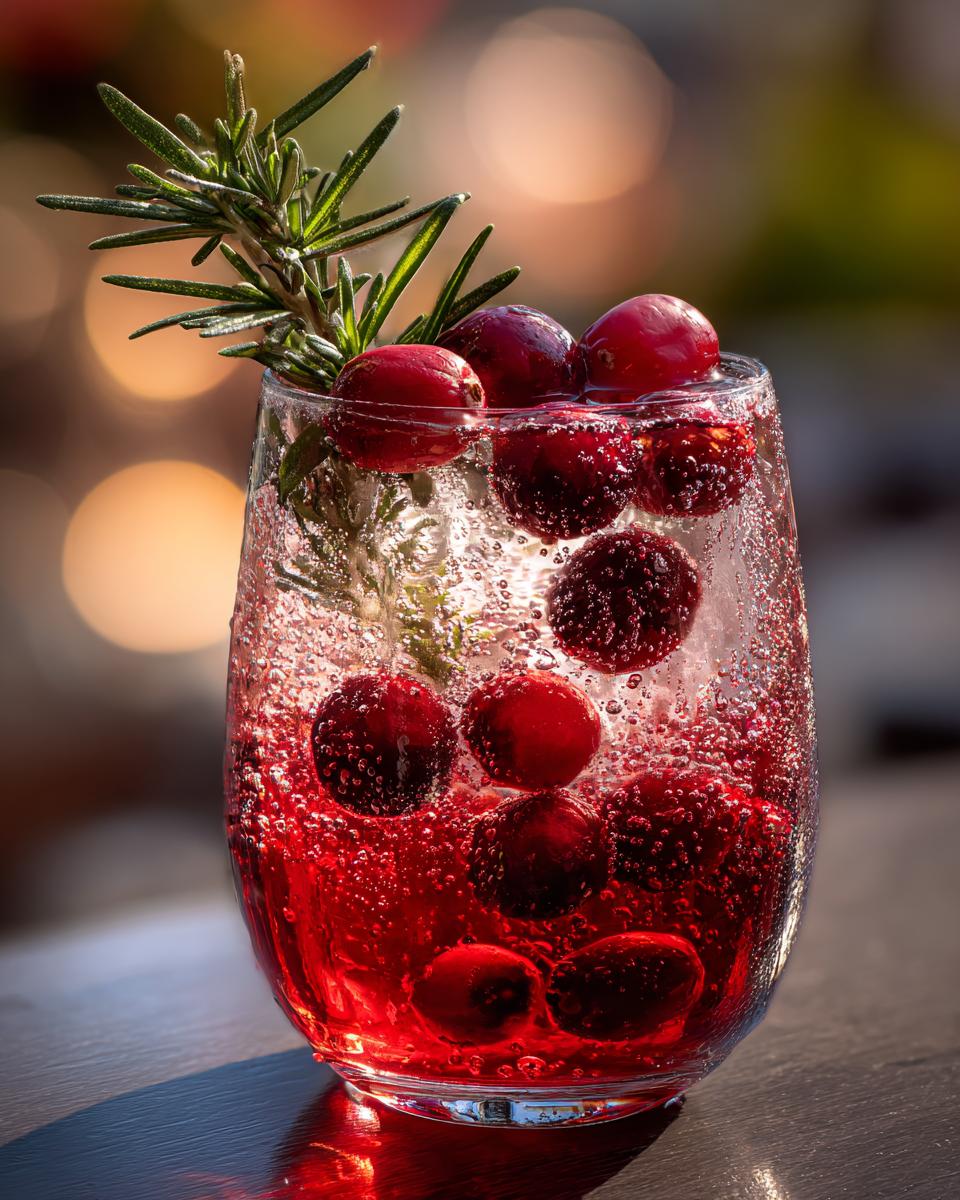 Christmas Pine Cranberry Gin Fizz - detail 1