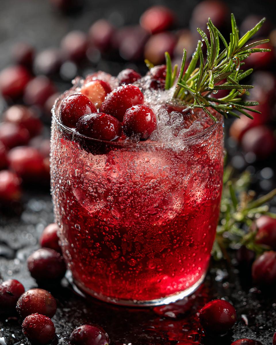 Christmas Pine Cranberry Gin Fizz - detail 2