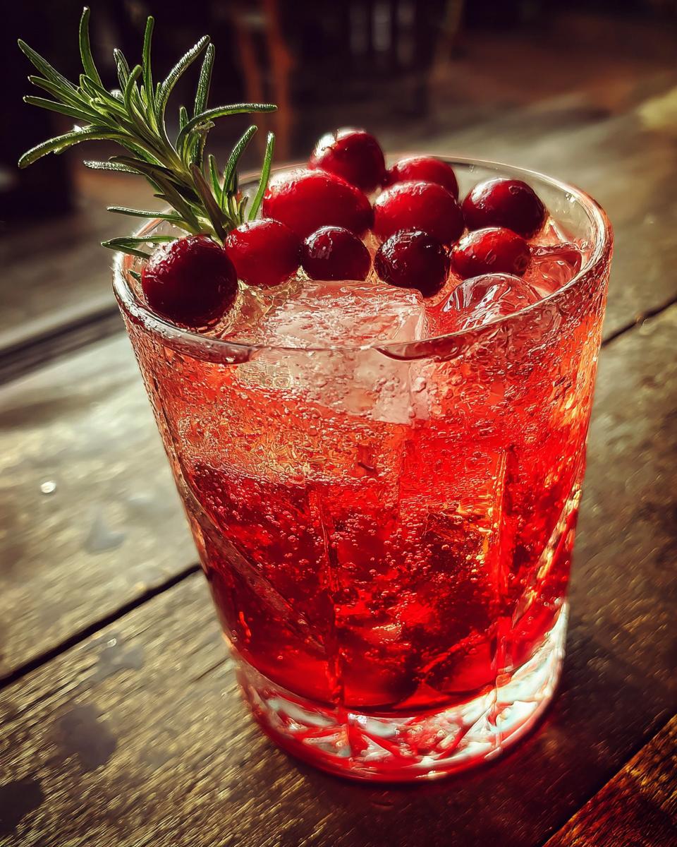 Christmas Pine Cranberry Gin Fizz - detail 3