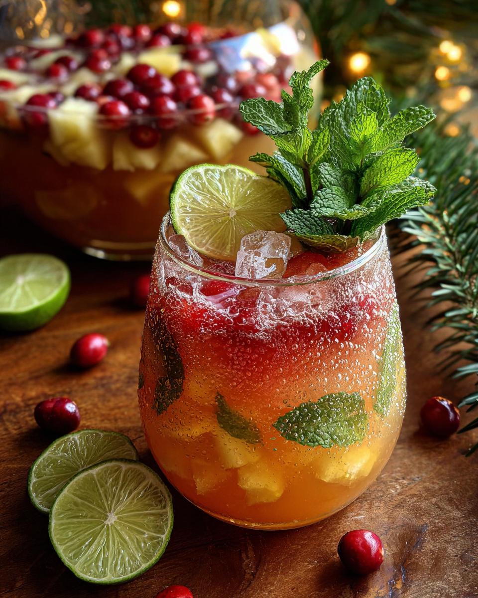 Christmas Pineapple Mint Punch - detail 1