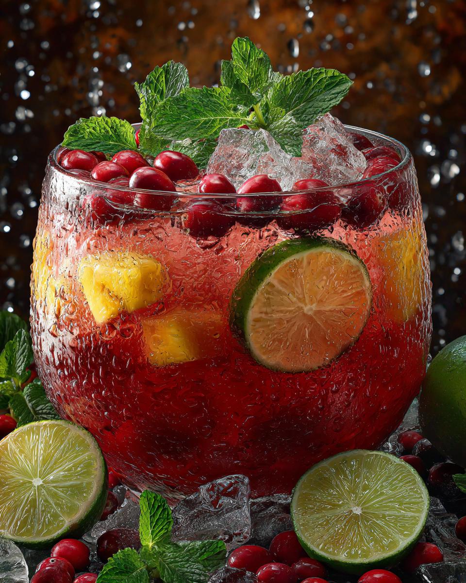 Christmas Pineapple Mint Punch - detail 2