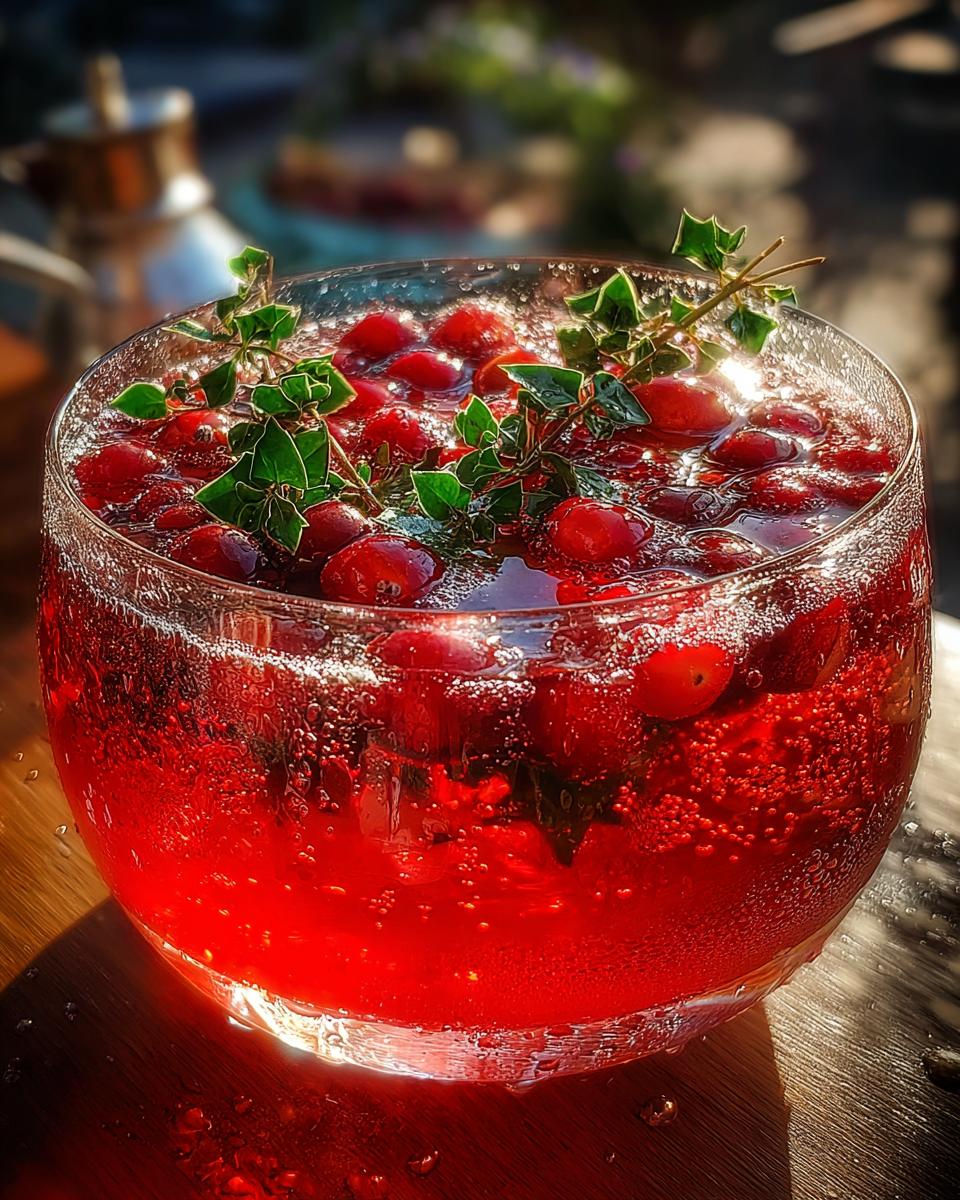 Christmas Sparkling Holly Punch (Mocktail) - detail 1