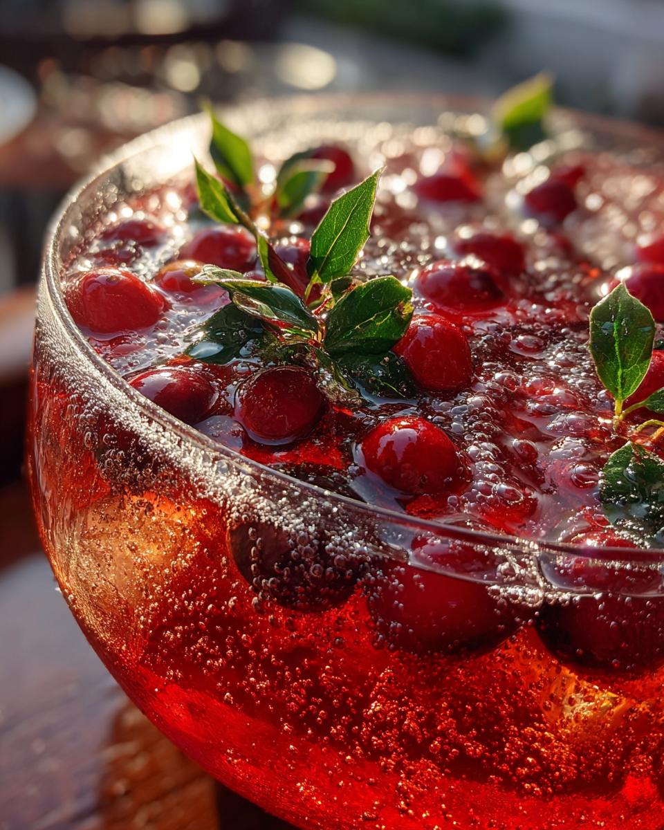 Christmas Sparkling Holly Punch (Mocktail) - detail 2