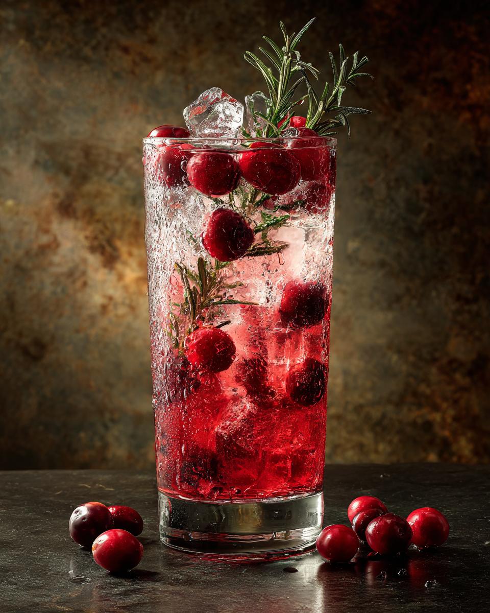 Christmas Vanilla Cranberry Fizz - detail 1