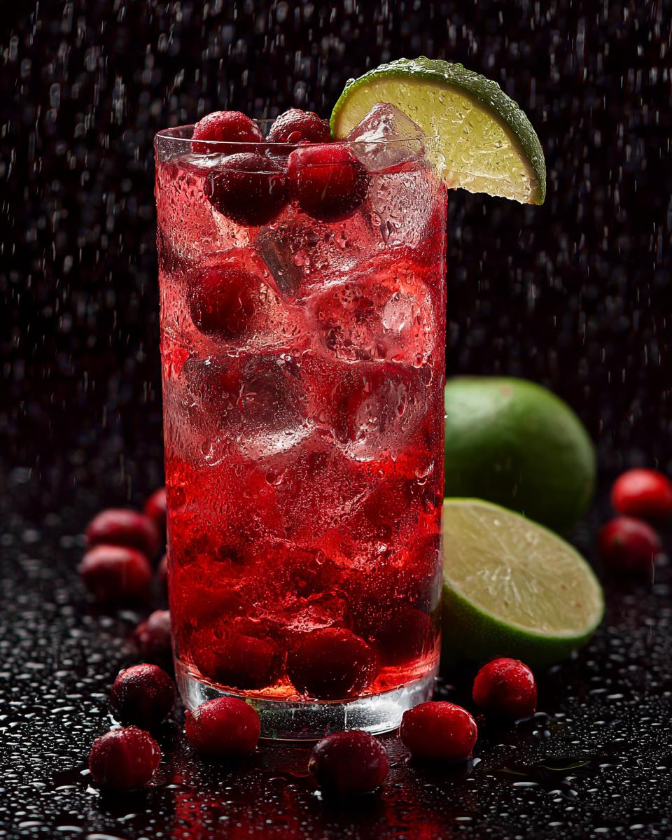 Christmas Vanilla Cranberry Fizz - detail 1