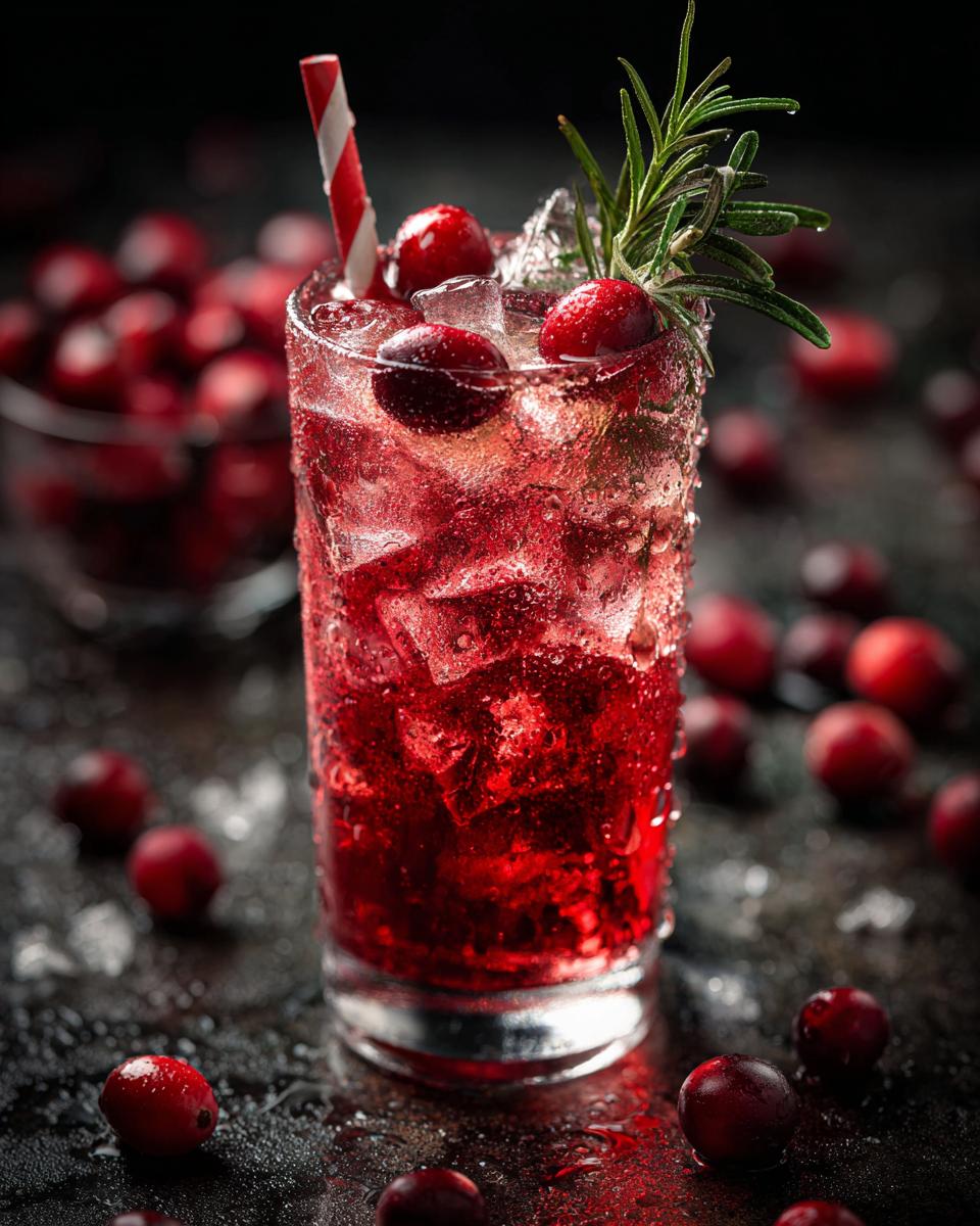 Christmas Vanilla Cranberry Fizz - detail 2