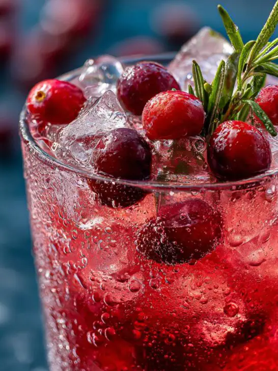 Christmas Vanilla Cranberry Fizz