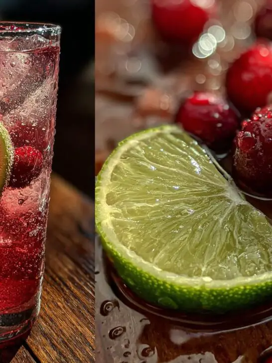 Christmas Vanilla Cranberry Fizz
