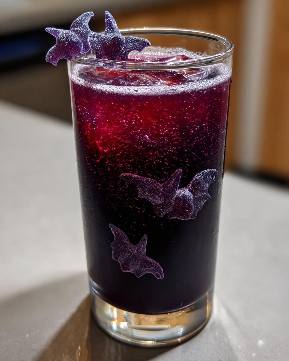 Halloween Bat Juice Mocktail - detail 2