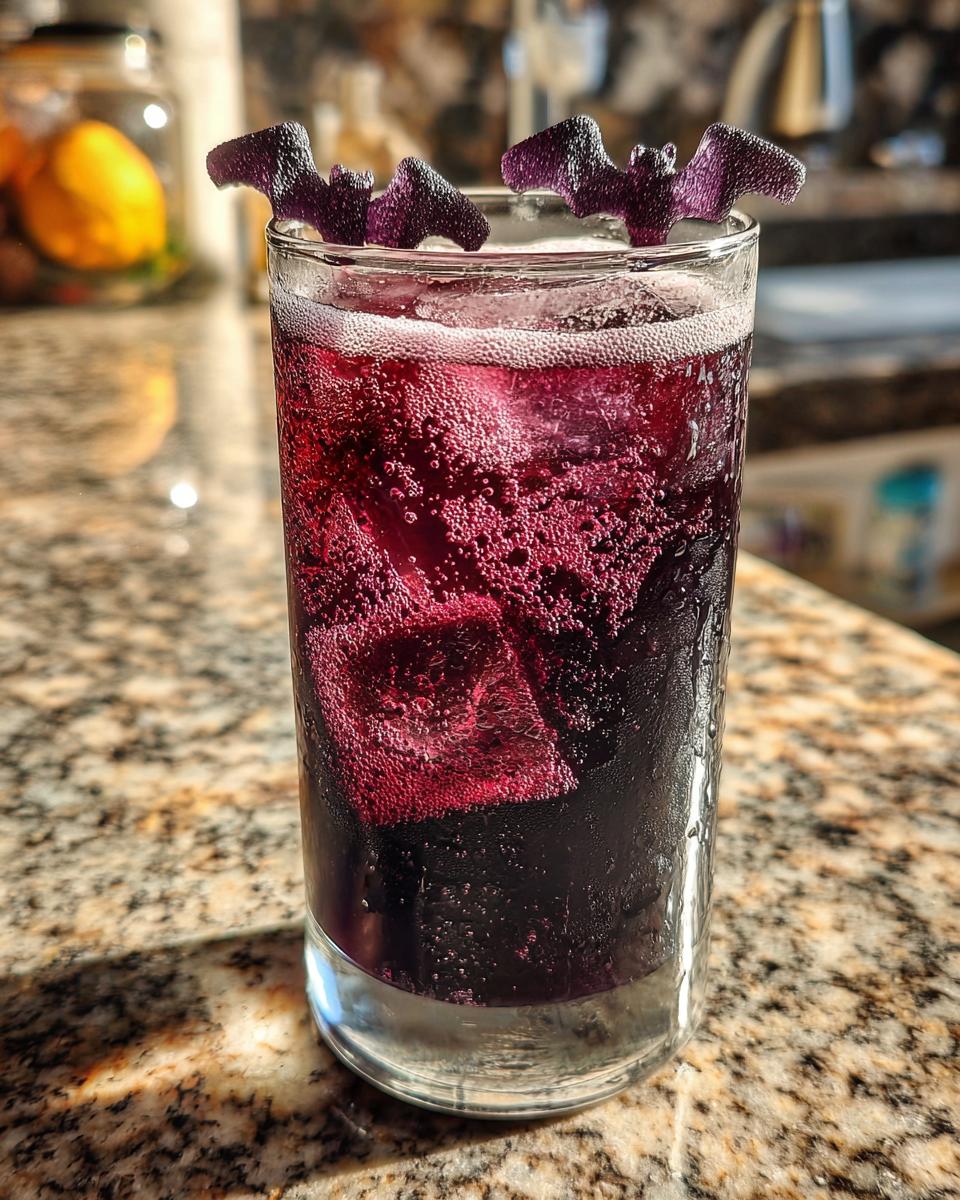 Halloween Bat Juice Mocktail - detail 3
