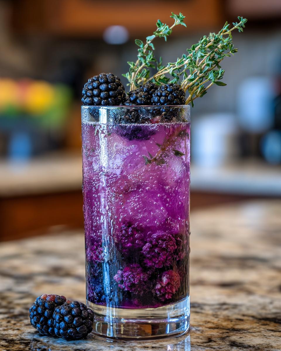New Year’s Eve Blackberry Thyme Mocktail - detail 5