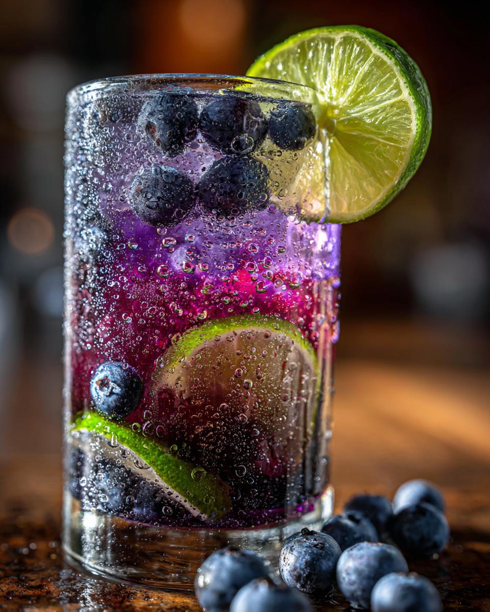 New Year’s Eve Blueberry Lime Fizz - detail 1