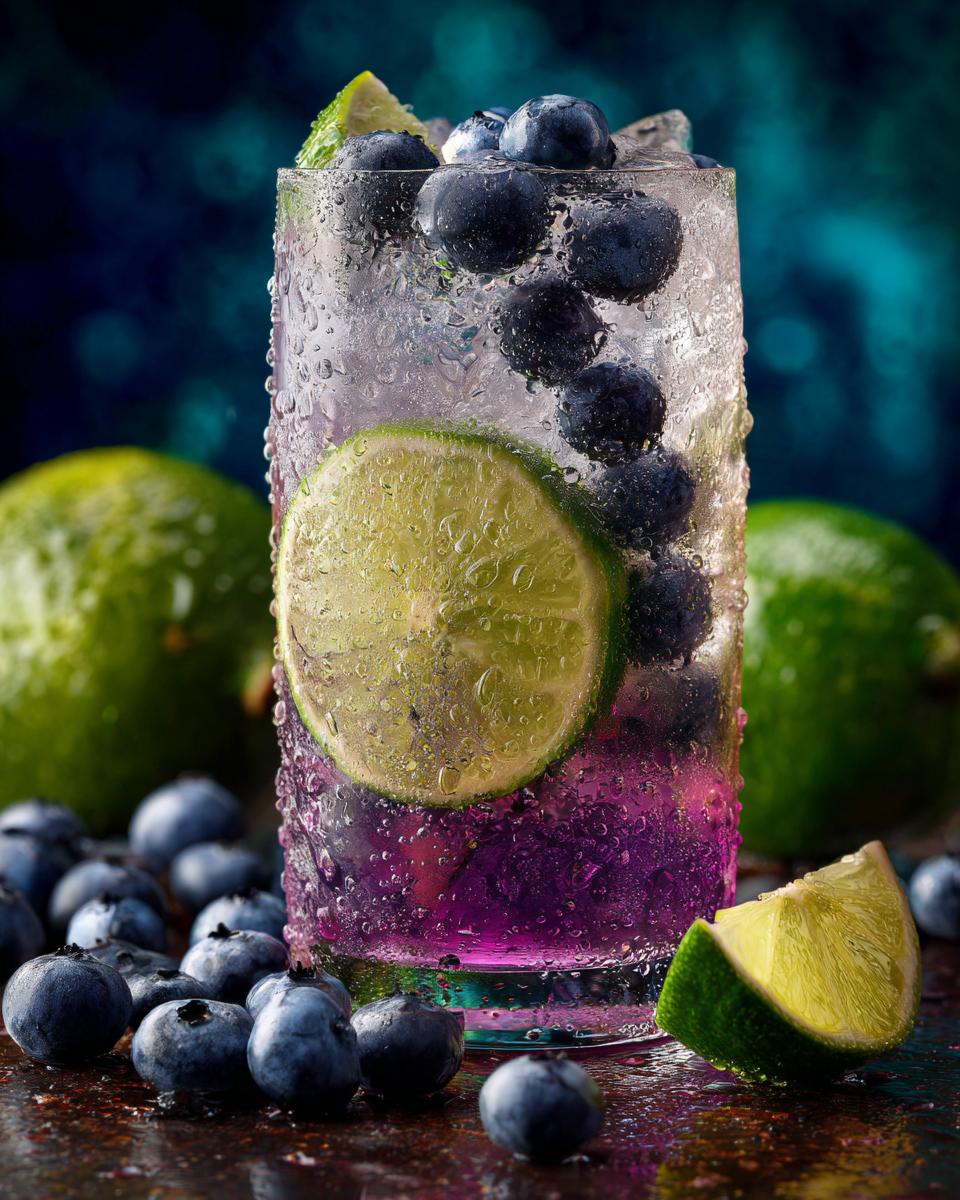 New Year’s Eve Blueberry Lime Fizz - detail 2