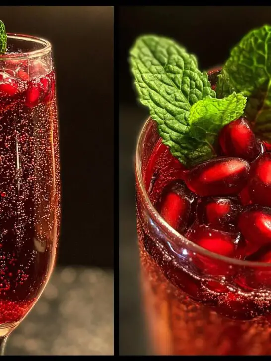 New Year’s Eve Champagne & Pomegranate Sparkler
