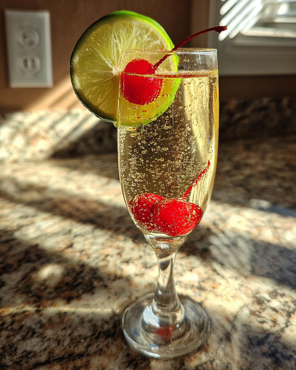 New Year’s Eve Cherry Lime Champagne Cooler - detail 2